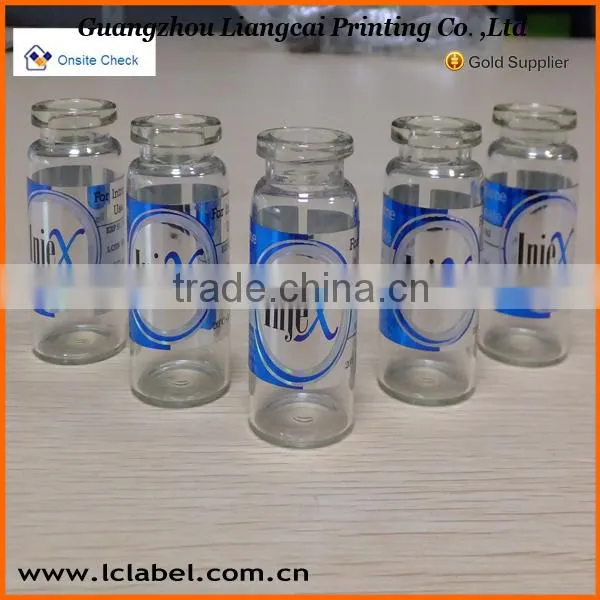 high quality 10ml hologram vial labels 10ml vial labels