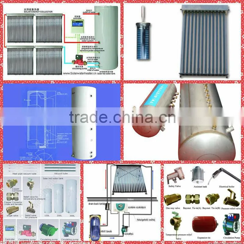 vacuum tube solar energy water heater for home use (direct solar system)