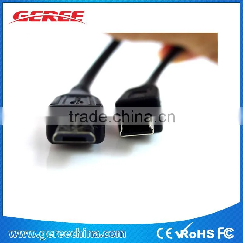 Best Micro USB 5 pin Male To Mini USB 5 Pins Male Adapter Converter Data Cable