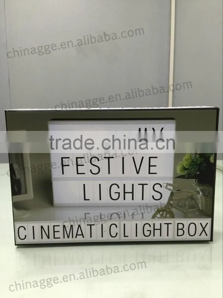 A4 letters and symbols custom ABS material free combination cinematic style led light box cinema