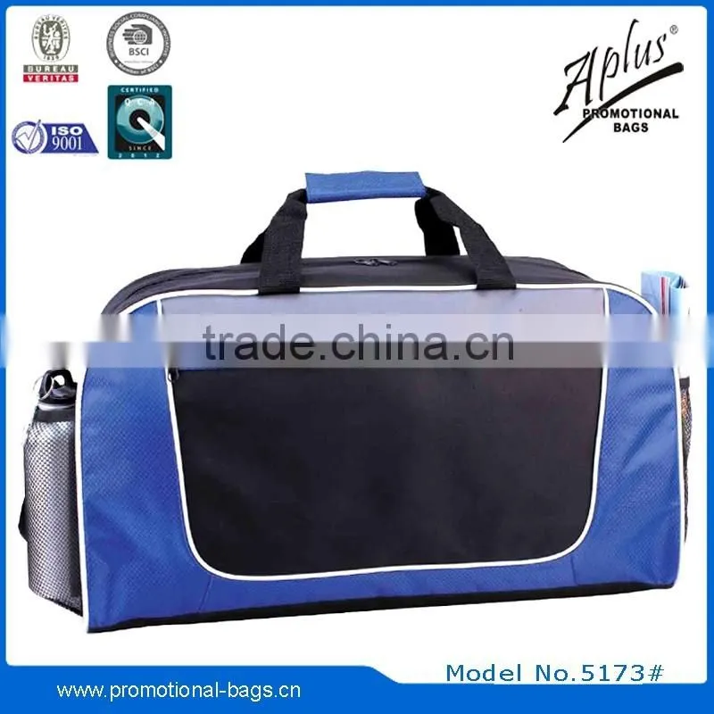 sports duffel bag mesh pockets with padded handle for promotion