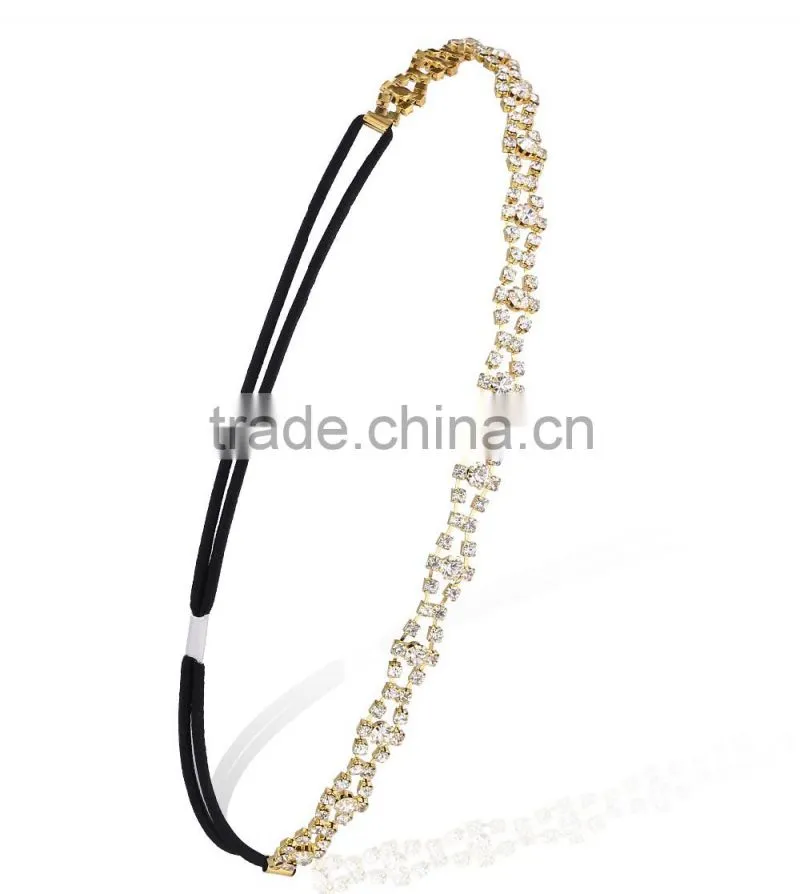 Women Fashion Rhinestone Crystal Head Chain Jewelry Headband Headpiece Hair band