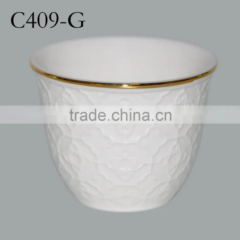 Popular ceramic 12 pcs arabic procelain cups