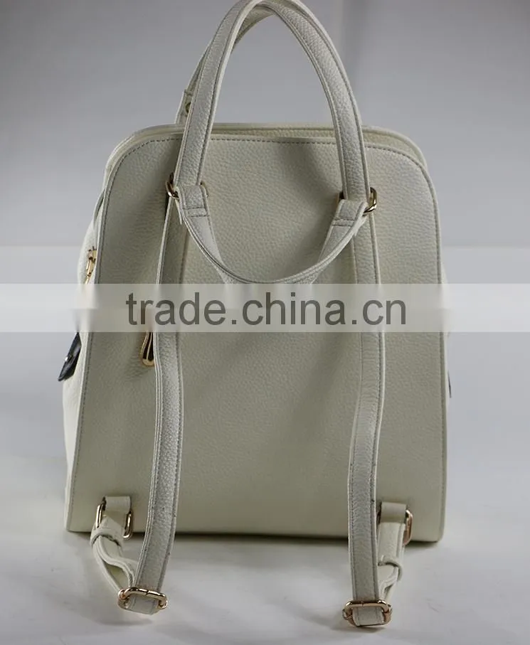 Fashion Designer Factory Wholesale Canvas Leather School Backpack