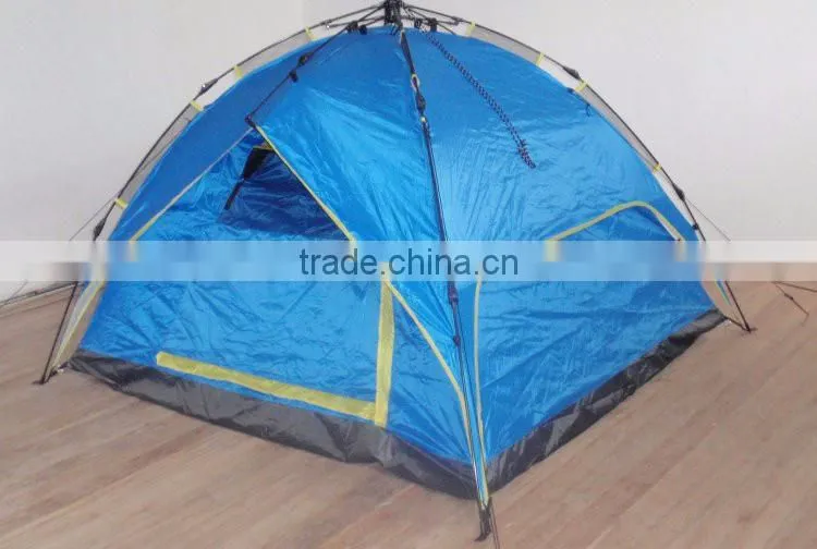 A triple dome with 6 berth family tent