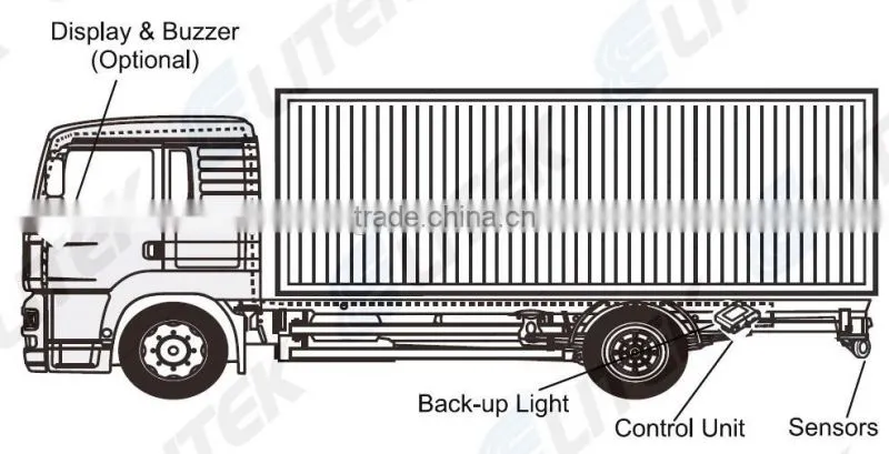 DC 24V Voltage Parking sensor for truck/bus/trailer with waterproof function(SDW-4-UMP)