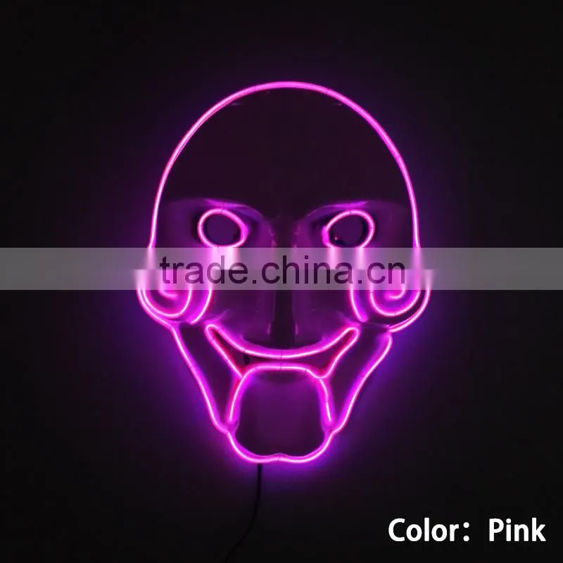 2016 Wholesale El wire light up mask/Light Up EL Mask / el wire mask with high quality