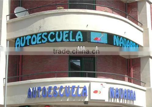waterproof Semi-outdoor tri-color high brightness Led moving message display sign