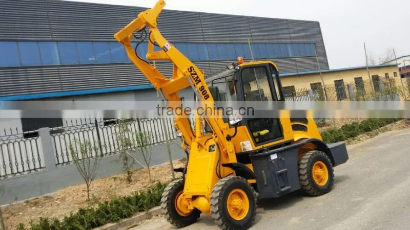 China top brand 908 with Weichai engine and pilot control wheel loader pallet fork