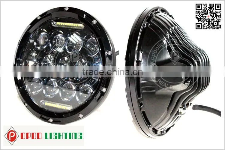 7'' 75W jeep led headlight with daytime running