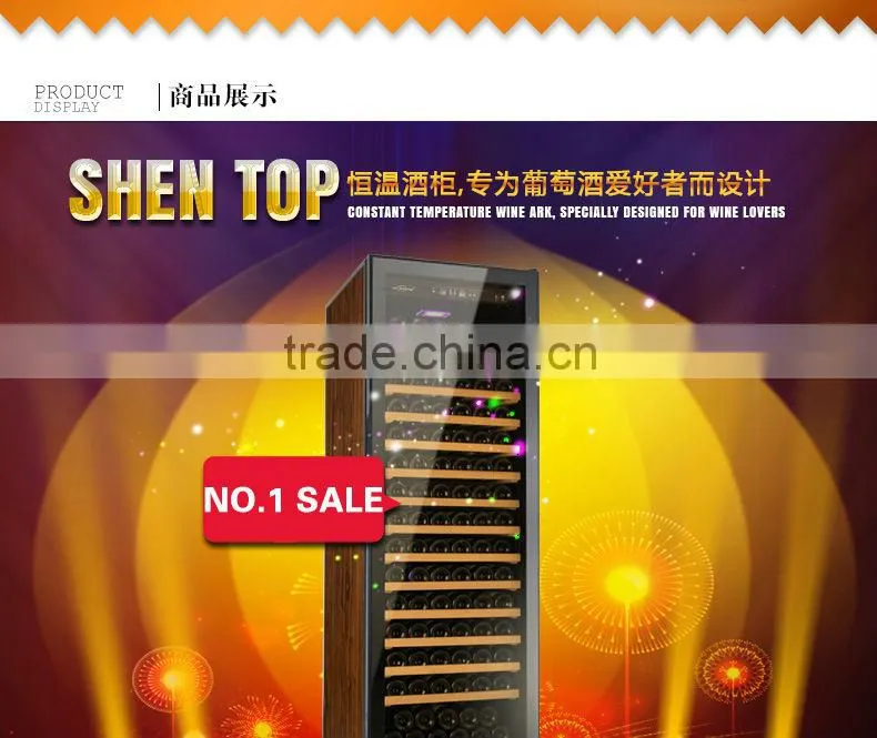 Shentop 168-bottle humidity wine cooler with luxury touch STH-G168UA steel handle refrigerated wine dispenser Compressor Cooler