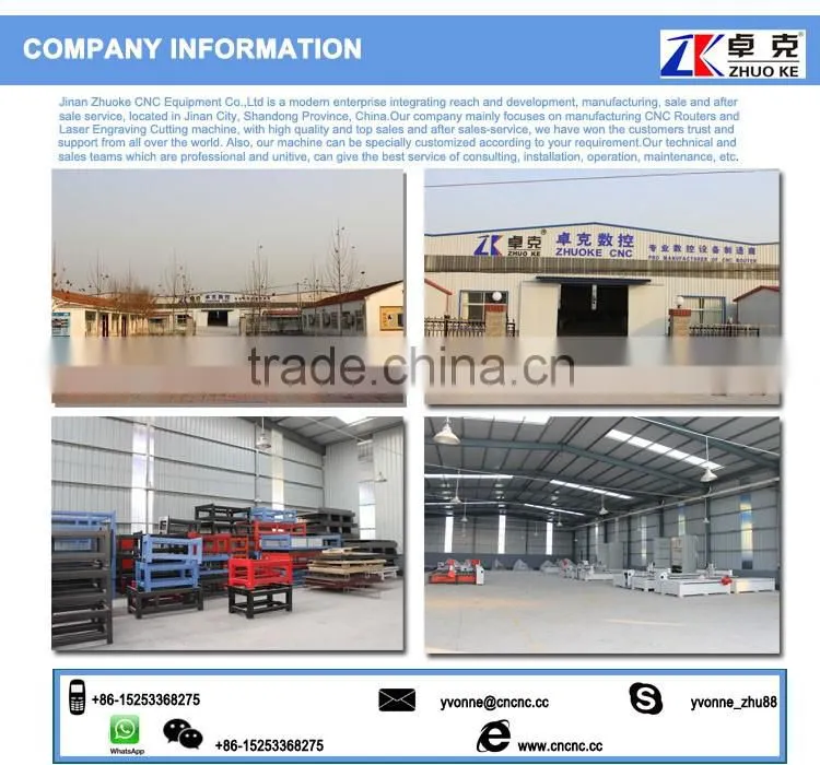 Jinan Zhuoke small cnc router epoxy resin cutting machine 6090 with USB controller Fuling inverter