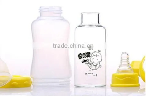 2016 hot style new baby products glass baby bottle factory