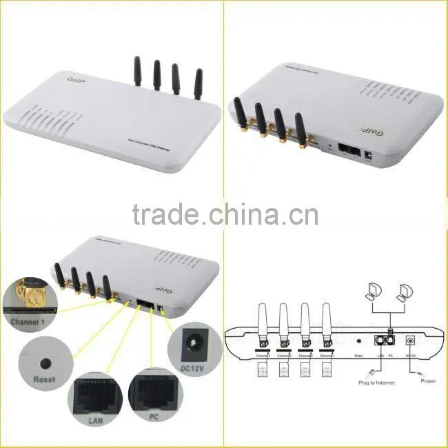 High quality goip gateway 4 ports,goip 4 gsm gateway,asterisk gsm gateway GoIP-4
