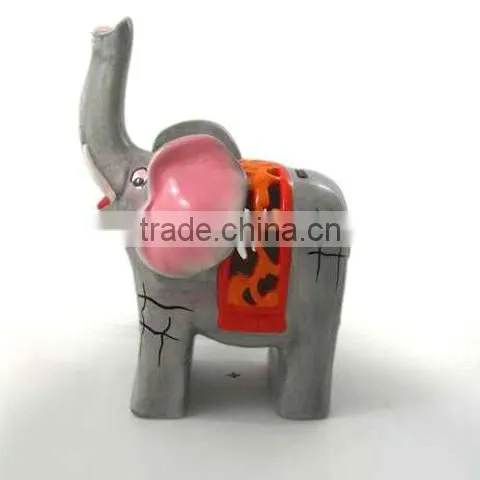 Hand-Painted Ceramic Elephant Piggy Bank