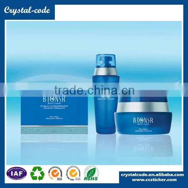 High quality removable double side custom printed colorful cosmetics label
