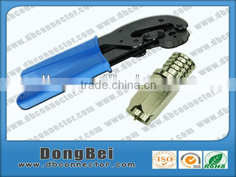 emt steel compression rg11 rg6 male/female connector cable tool