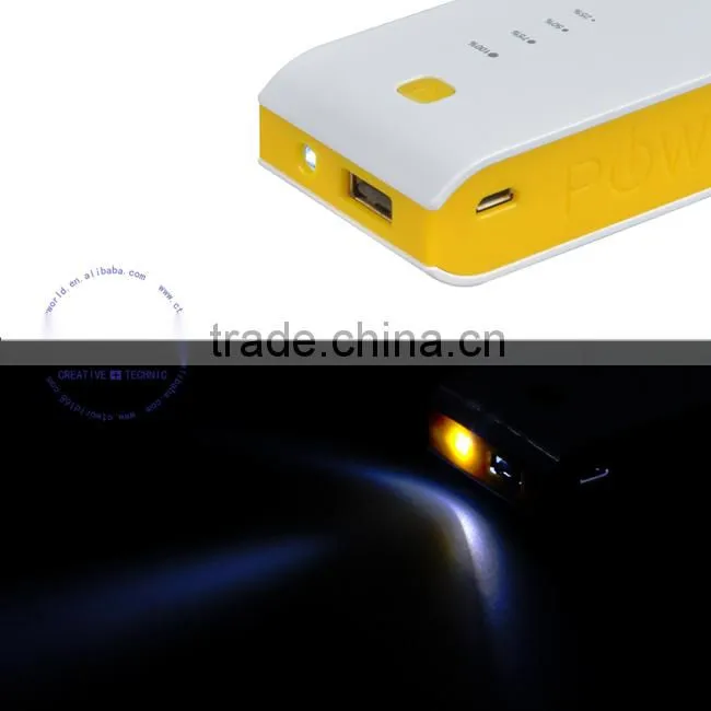C&T 5600mAh Backup Charger Portable Power Bank Pack External Battery with Built-In Flashlight for cell phone