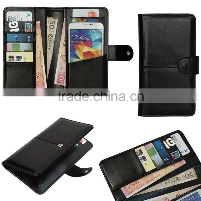 Genuine Leather Wallet Case for Mobile Phone,Cards and Money,Super Slim Design