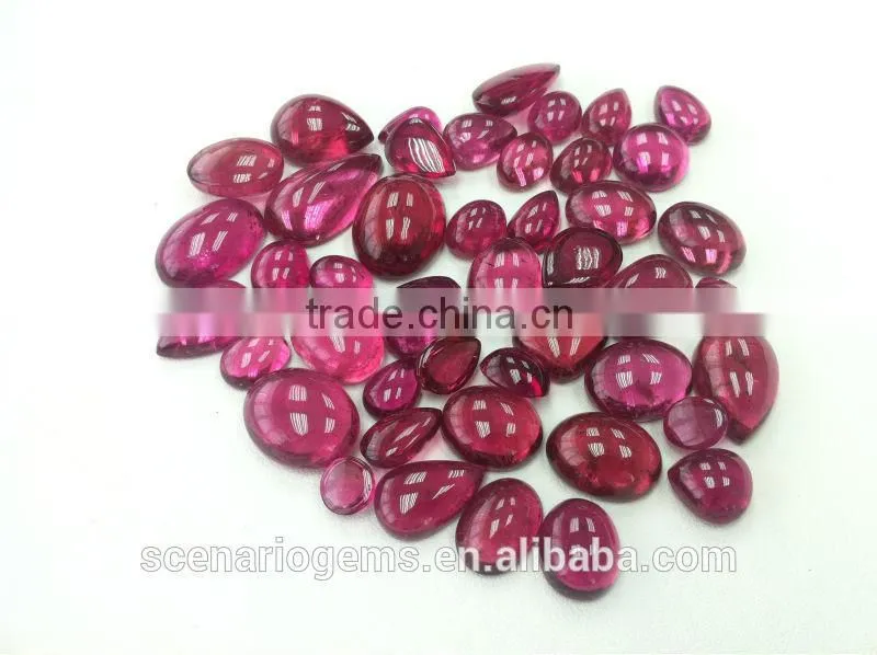 #AMZZ Natural Multi-Shape Free sizes Cabs Loose Gemstone Rubellite Cabochon