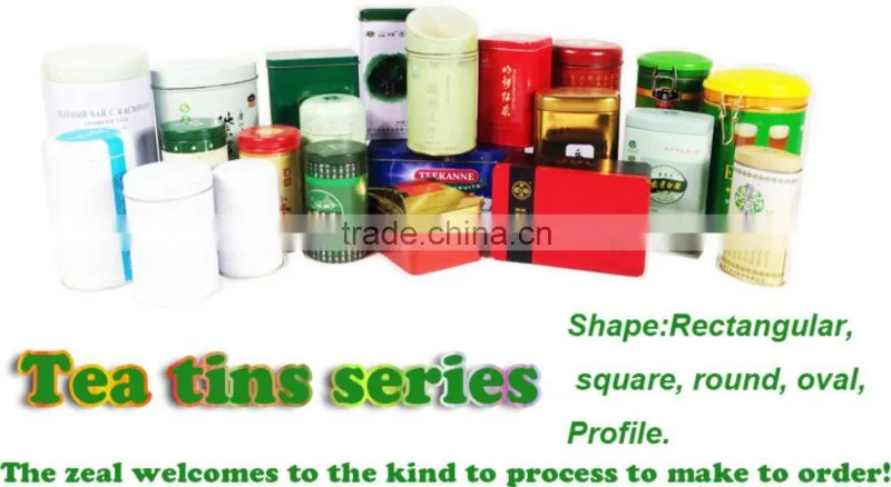Oval Chinese Green Tea Tin box