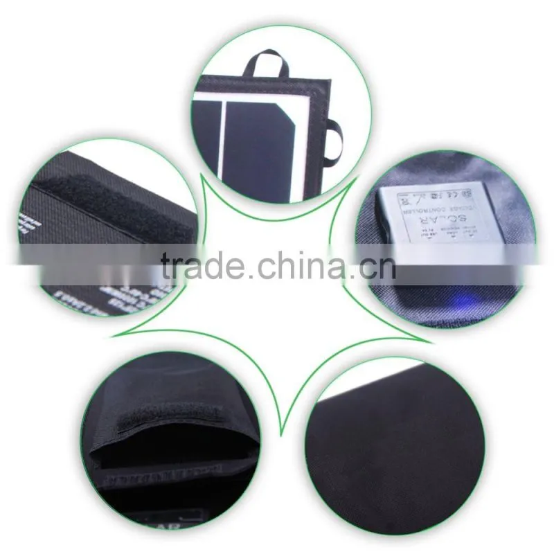 52w sunpower cells portable foldable solar phone charger with popular design