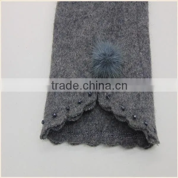 2016 Grey Cycling Wool/ Cashmere/ Hand Gloves