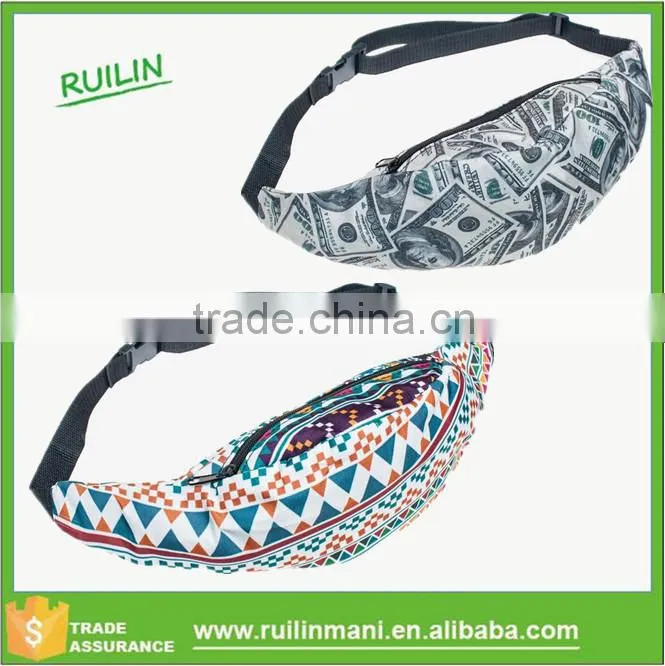 Kidney bag full print customized gym bags fashion belts for women