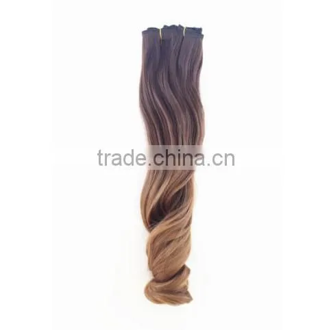 Synthetic Hair Extension Long Wavy Curly Ombre Hairpiece N466