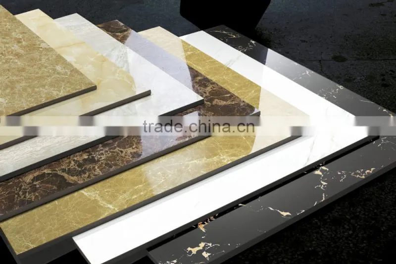 Artificial marble production line full polished porcelain glazed tiles for perfume shop interior design from foshan nanhai