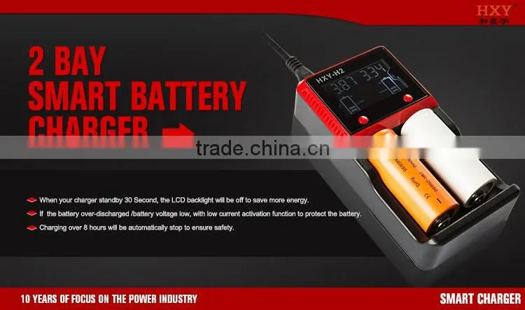 ni cd 2 3 aa rechargeable battery charger compatible with Li-ion, Ni-mh and Ni-cd Batteries