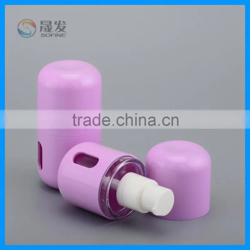 Round empty liquid foundation pump bottle