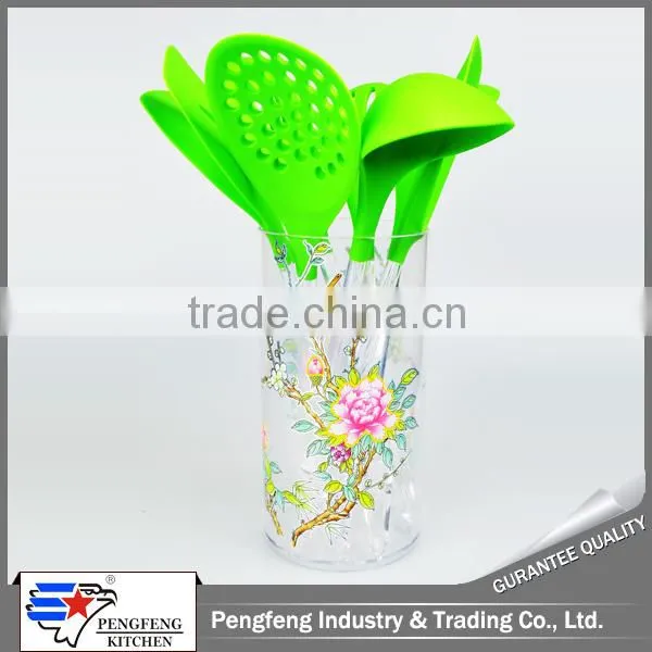 colored heat resistant silicone kitchen cooking utensil