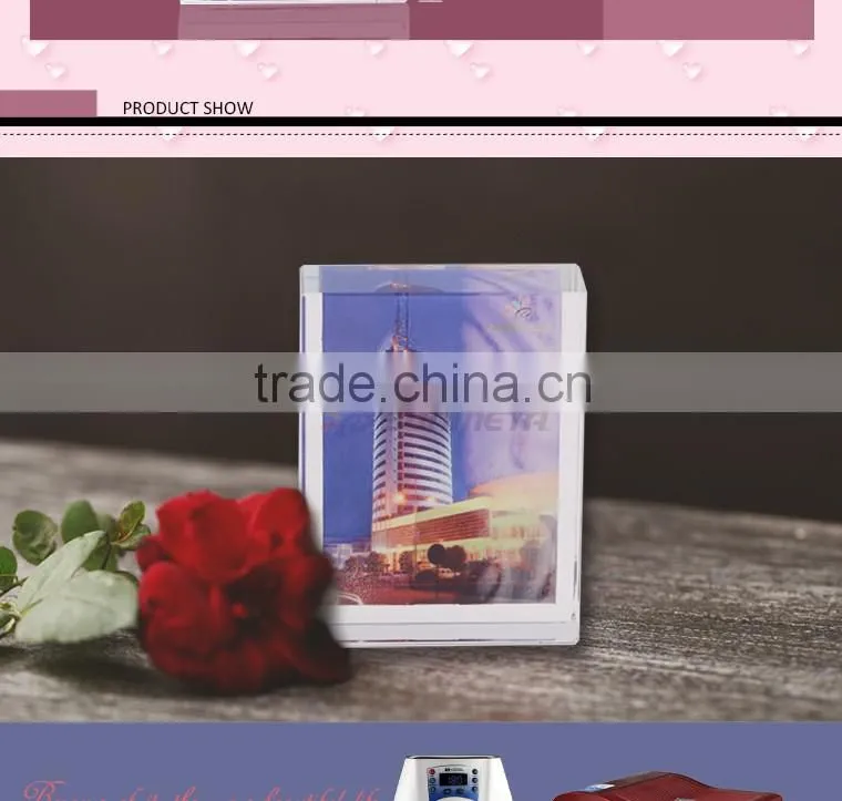 2016 Wholesale Sublimation Crystal 3D Crystal Frame