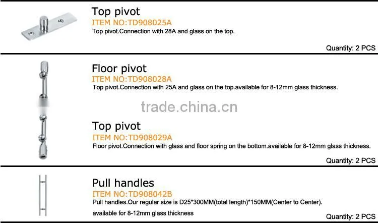 Low Noise FIG product details Adjustable Double Sided Heavy Duty Glass Door Hinge