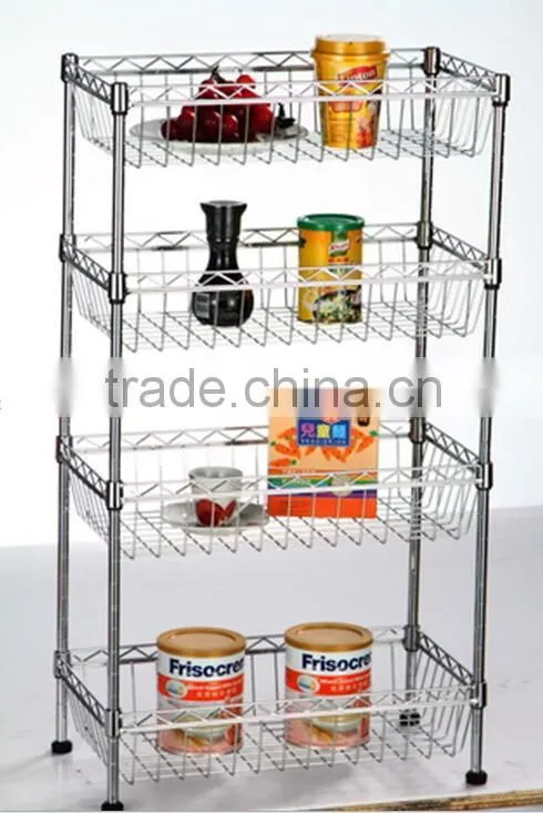 Steel Metro shelf with wheel chrome storage