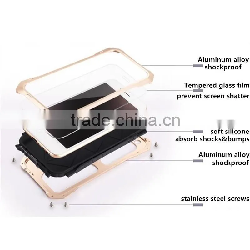 Luxury aluminum metal frame rubber silicone bumper hard case cover for Xiaomi mi4i for Samsung galaxy mega 6.3 for Sony