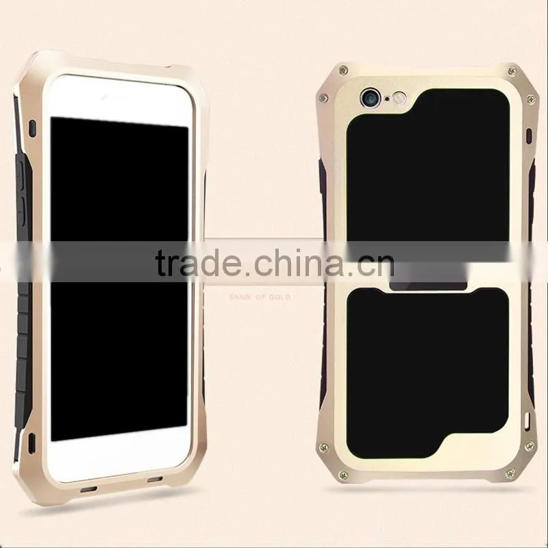 Aluminum alloy + Silicone hybird armor rugged shockproof phone case