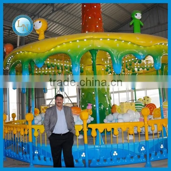 Fairground rides merry go round equipment Candy Carousel Horse Rides for sale