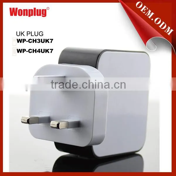2014 Wonplug patented 3.1A portable usb charger with 4USB port