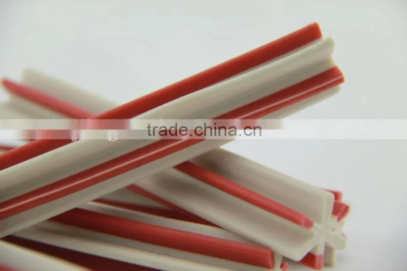 worm (two-tone straight hexagonal natural dog chews)
