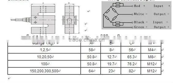 Aluminum alloy structure S type load cell