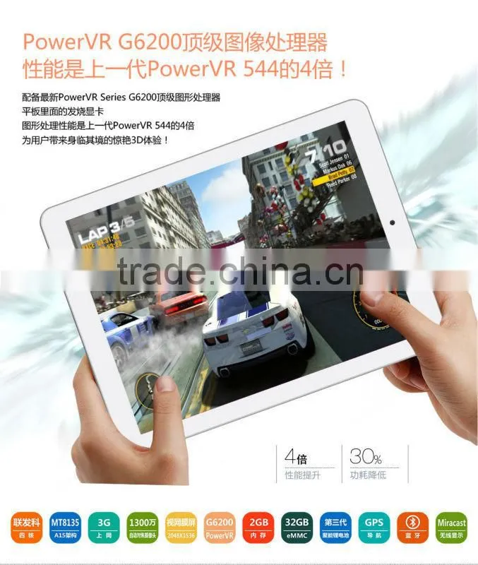 Original 9.7inch retina Teclast P98 3G Octa core MTK8392 GPS Tablet PC WCDMA Android 4.4 2GB/16GB13.0MP