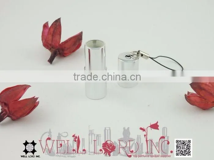 Fashion shining silver empty lipstick container for journey