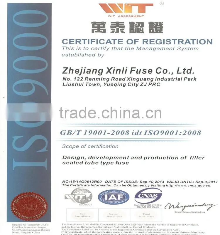 Low Voltage CE Approvabled NT Fuse Link