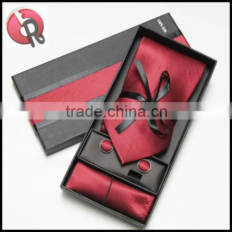 men's 100% woven silk tie with hanky