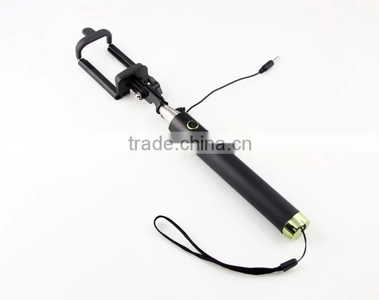 2015 Wholesale Supreme Best Seller Wired Mini Monopod Pen Size Selfie Stick, Monopod Selfie-Stick, Foldable Selfie Monopod