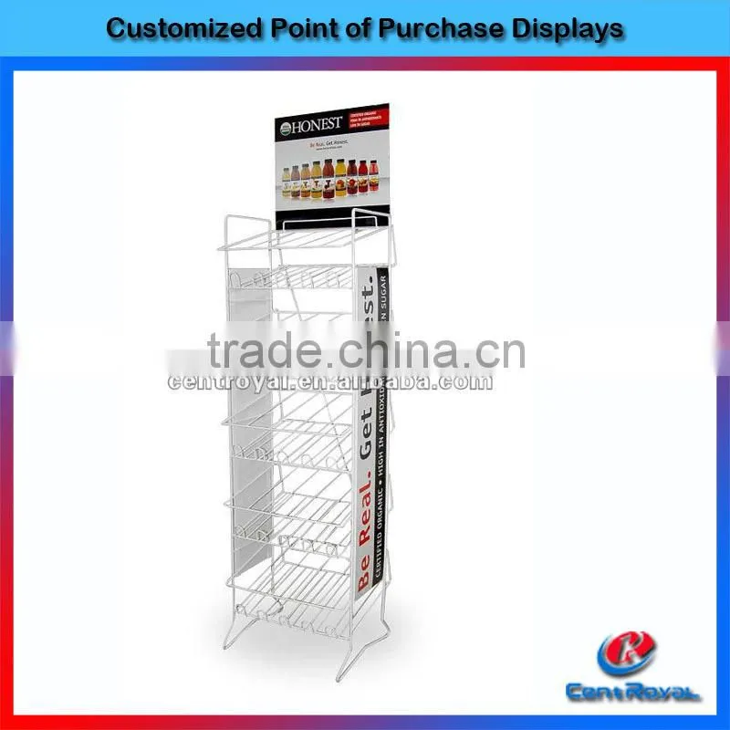 China supplier fashion metal wire supermarket drink rack
