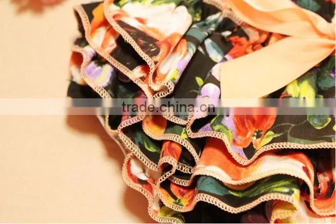 Foreign trade new baby pants collocation PP hair band two piece fashion cute Camellia