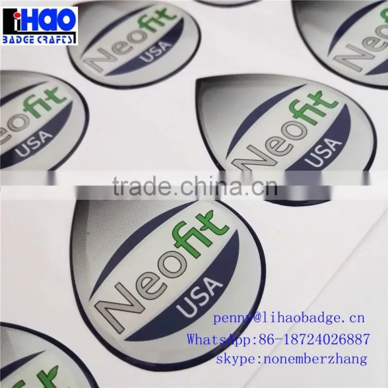 excellent quality hot sale self-adhesive transparent epoxy domed sticker